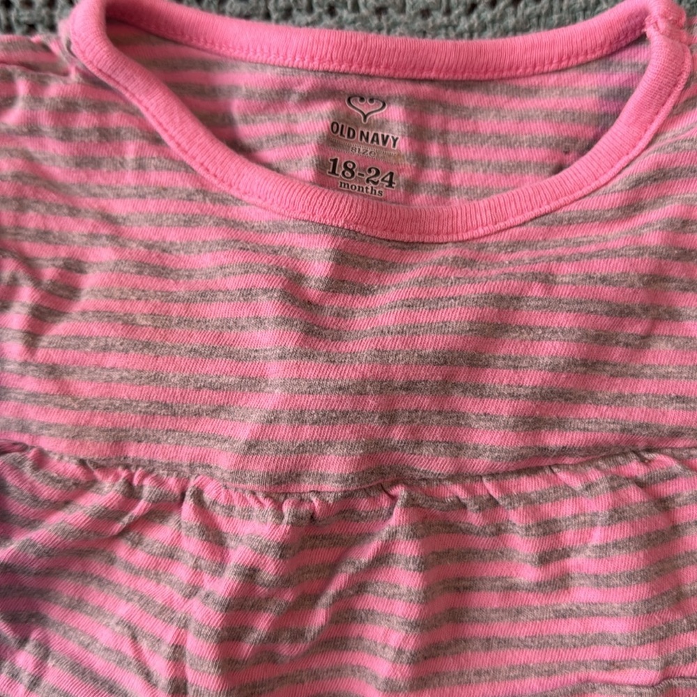 2/$10 18 month Pink Ruffle Top and Denim Jeans Set - Picture 5 of 5